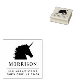 カスタムファミリー名&ユニコーン差出人住所 ラバースタンプ (押印)