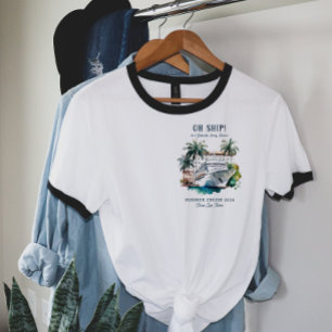 カスタムファミリー懇親会クルーズシップサマーバケーション Tシャツ