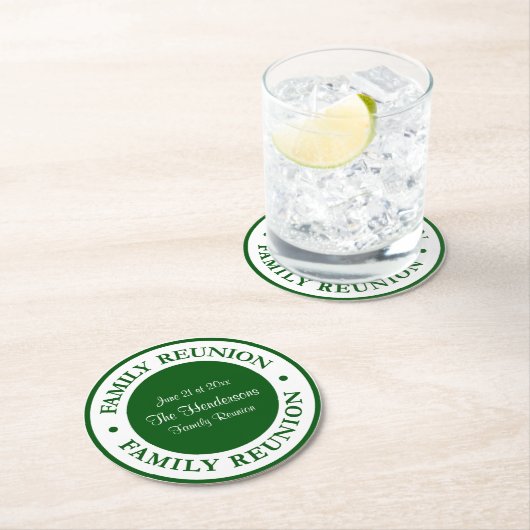 カスタムファミリー懇親会コースター ラウンドペーパーコースター (インサイチュ)