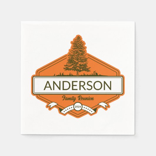 カスタムファミリー懇親会 スタンダードカクテルナプキン (正面)