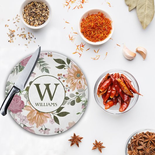 カスタムファミリー水彩花 カッティングボード