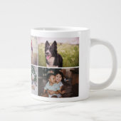 カスタムファミリー8フォトコラージホリデーキープサケ ジャンボコーヒーマグカップ (右)