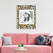 カスタムファミリーPhoto Leopard縁ど キャンバスプリント (インサイチュ (リビング))