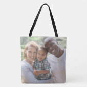 カスタムファミリ写真テンプレート両面トート トートバッグ (正面)