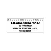 カスタムファミリ名と住所（正方形） ラバースタンプ (インプリント)