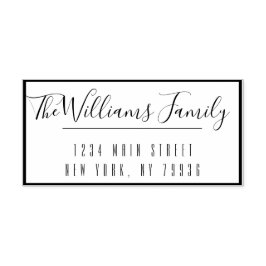 カスタムファミリ名と差出人住所手書 セルフインキングスタンプ