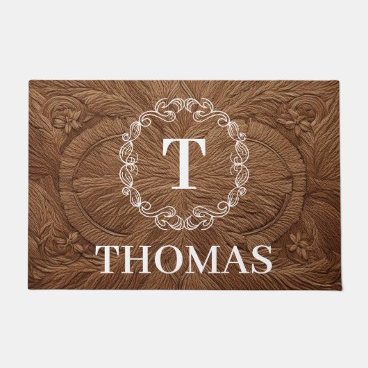 カスタムファミリ名のカスタム形式 ドアマット (正面)