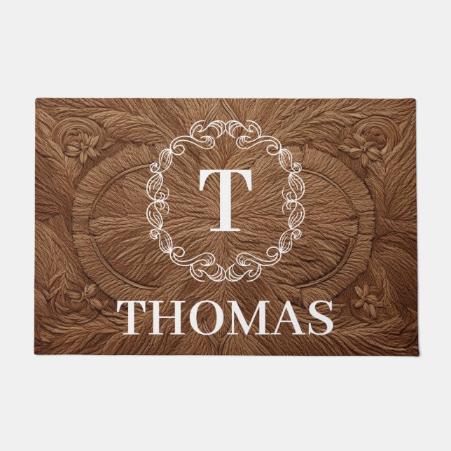 カスタムファミリ名のカスタム形式 ドアマット (正面)