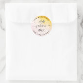 カスタムファミリ名のモダン差出人住所 ラウンドシール (バッグ)