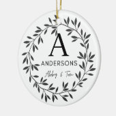 カスタムファミリ名オーナメント セラミックオーナメント (左)