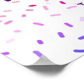 カスタムファミリ名グラデーションTinsパターン歓迎 ポスター (角)