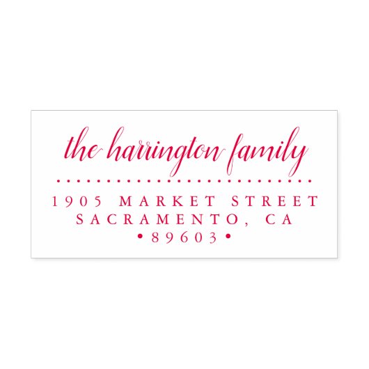 カスタムファミリ名スクリプト差出人住所 セルフインキングスタンプ (デザイン)