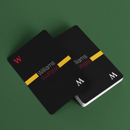 カスタムファミリ名スタイリッシュ-パーソナライズされた & black トランプ