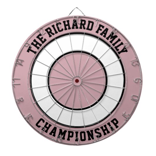 カスタムファミリ名ダートボパーソナライズされたード ダーツボード (正面)