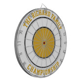 カスタムファミリ名ダートボパーソナライズされたード ダーツボード (正面左)