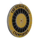 カスタムファミリ名ダートボパーソナライズされたード ダーツボード (正面左)