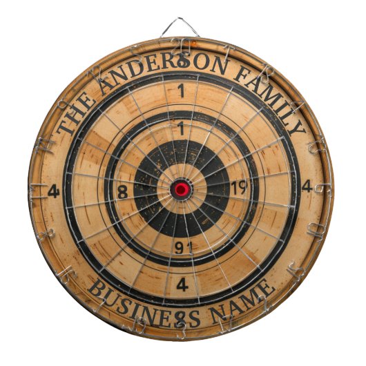 カスタムファミリ名ダートボ素朴ード ダーツボード (正面)