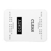 カスタムファミリ名テンプレートクリーン汚れ食洗機 マグネット (横)