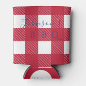 カスタムファミリ名バッファローチェック 缶クーラー (正面)