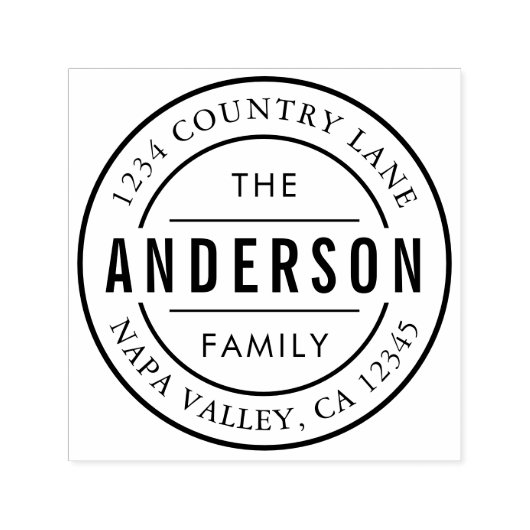 カスタムファミリ名差出人住所 セルフインキングスタンプ (デザイン)