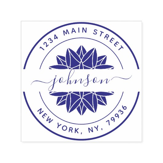 カスタムファミリ名差出人住所 セルフインキングスタンプ (デザイン)