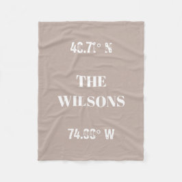 カスタムファミリ名座標 フリースブランケット