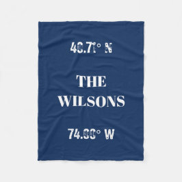 カスタムファミリ名座標 フリースブランケット