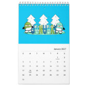 カスタムファミリ名 カレンダー (1月 2027)