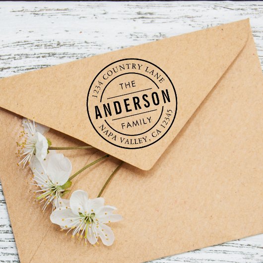 カスタムファミリ名 |独自の差出人住所を作成 ラバースタンプ