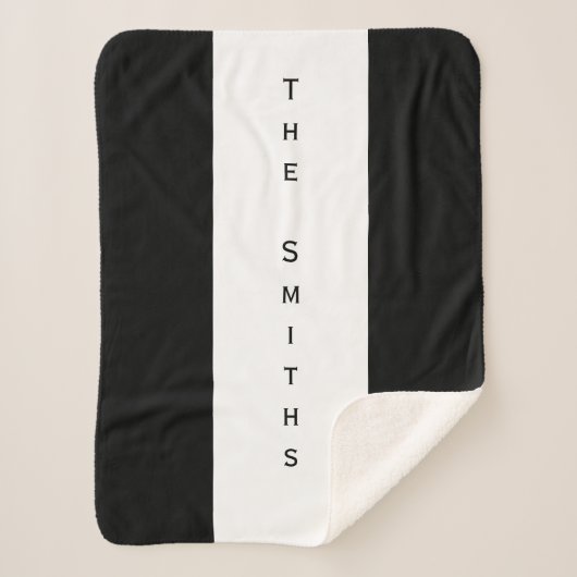 カスタムファミリ名（白黒） シェルパブランケット (正面)