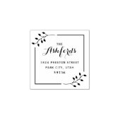 カスタムファミリ名Folids Corners差出人住所 ラバースタンプ (インプリント)