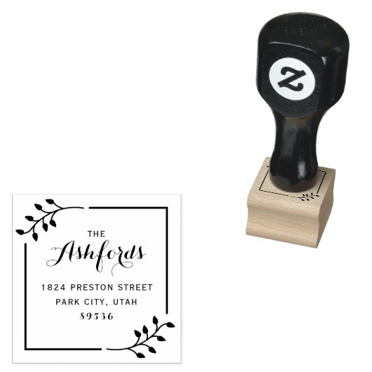 カスタムファミリ名Folids Corners差出人住所 ラバースタンプ (押印)