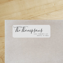 カスタムファミリ姓グレー差出人住所 ラベル