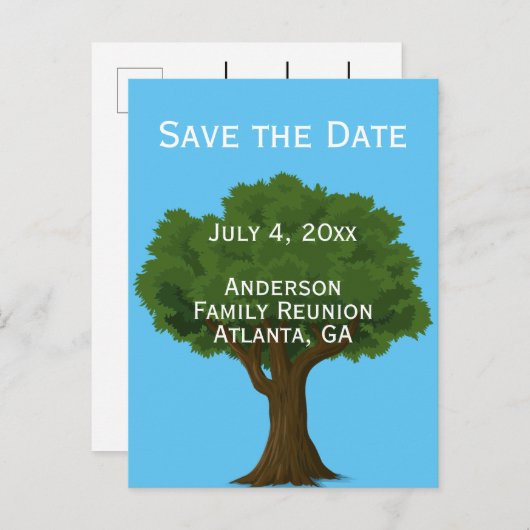 カスタムファミリ懇親会保存日付 案内ポストカード (正面/裏面)