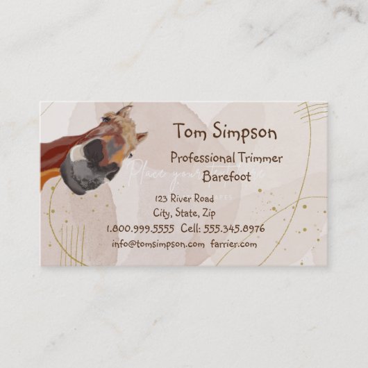 カスタムファリアトリマおもしろいーホース 名刺 (正面)