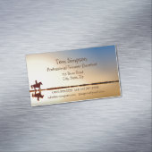 カスタムファリアトリマー乗馬ホー気にフ マグネット名刺 (インサイチュ)