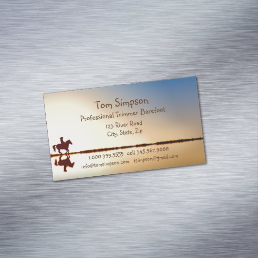 カスタムファリアトリマー乗馬ホー気にフ マグネット名刺 (インサイチュ)