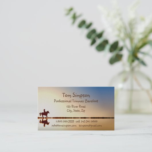 カスタムファリアトリマー乗馬ホー気にフ 名刺 (スタンド正面)