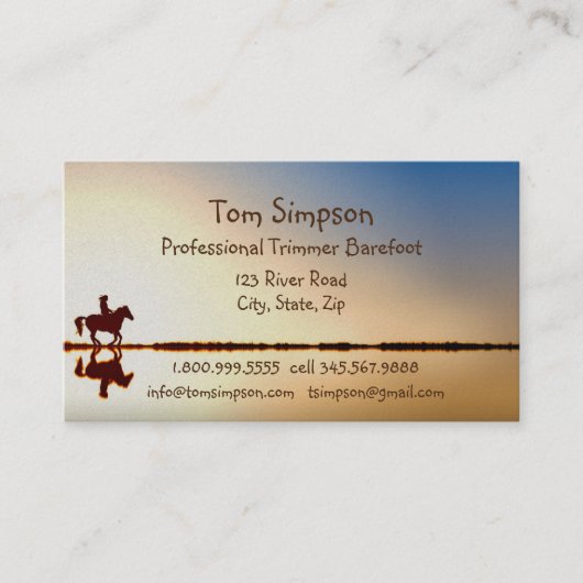 カスタムファリアトリマー乗馬ホー気にフ 名刺 (正面)