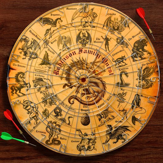 カスタムファンタジーヴィンテージ家紋ギフト ダーツボード