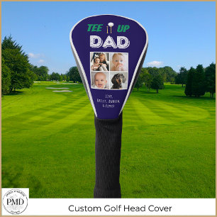 カスタムファーザズデイティーアップパパ4 Photo Navy Blue ゴルフヘッドカバー