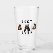 カスタムファーザーズの写真コラージュ最高のパパ タンブラーグラス (正面)