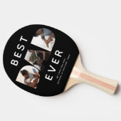 カスタムファーザーズの写真コラージュ最高のパパ 卓球ラケット (横)