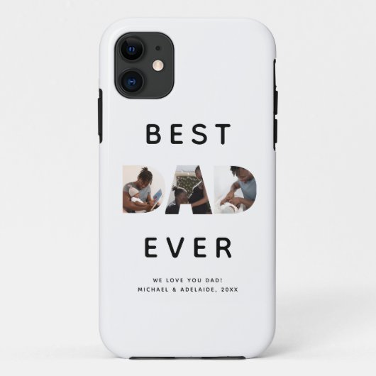 カスタムファーザーズの写真コラージュ最高のパパ Case-Mate iPhoneケース (裏面)