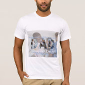 カスタムファーザーズの写真コラージュ最高のパパ Tシャツ (正面)