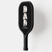 カスタムファーザーズデイフォトコラージュパパパーソナライズされた ピックルボールラケット (左)