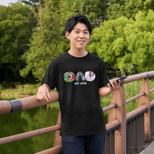 カスタムファーザーズ日パパフォトコラージュ Tシャツ