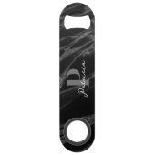 カスタムファーストネームシックラグジュアリーマーブルブラック スピード栓抜き (裏面)