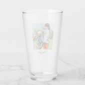 カスタムファースト父の日かわいいミニマリスト写真Gl タンブラーグラス (裏面)