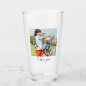 カスタムファースト父の日かわいいミニマリスト写真Gl タンブラーグラス (正面)